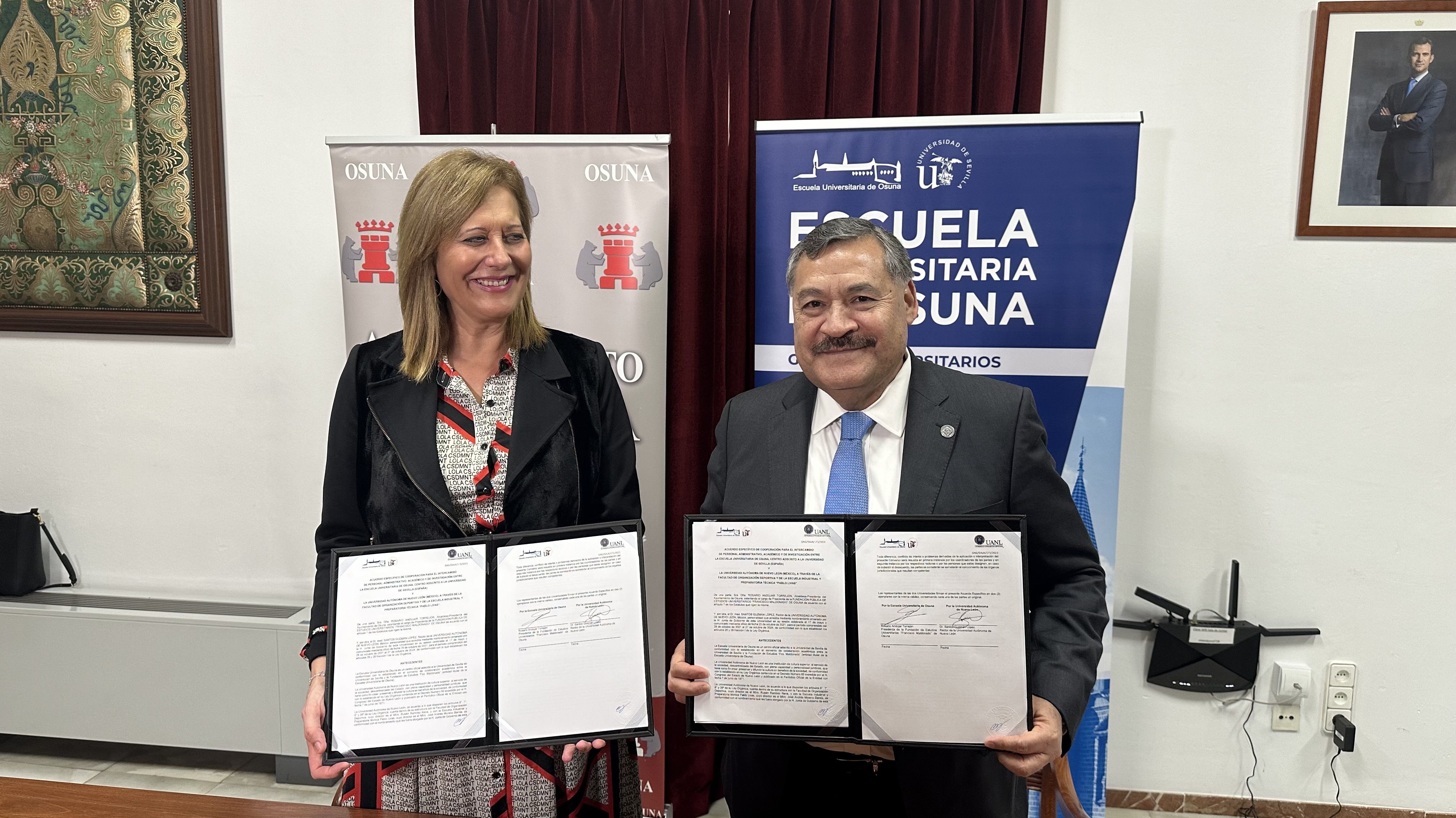 La Escuela Universitaria de Osuna y la Universidad Autónoma de Nuevo León (México) firman un convenio de colaboración e intercambio internacional