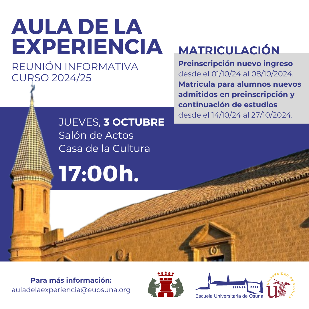 Nueva Edición del AULA DE LA EXPERIENCIA