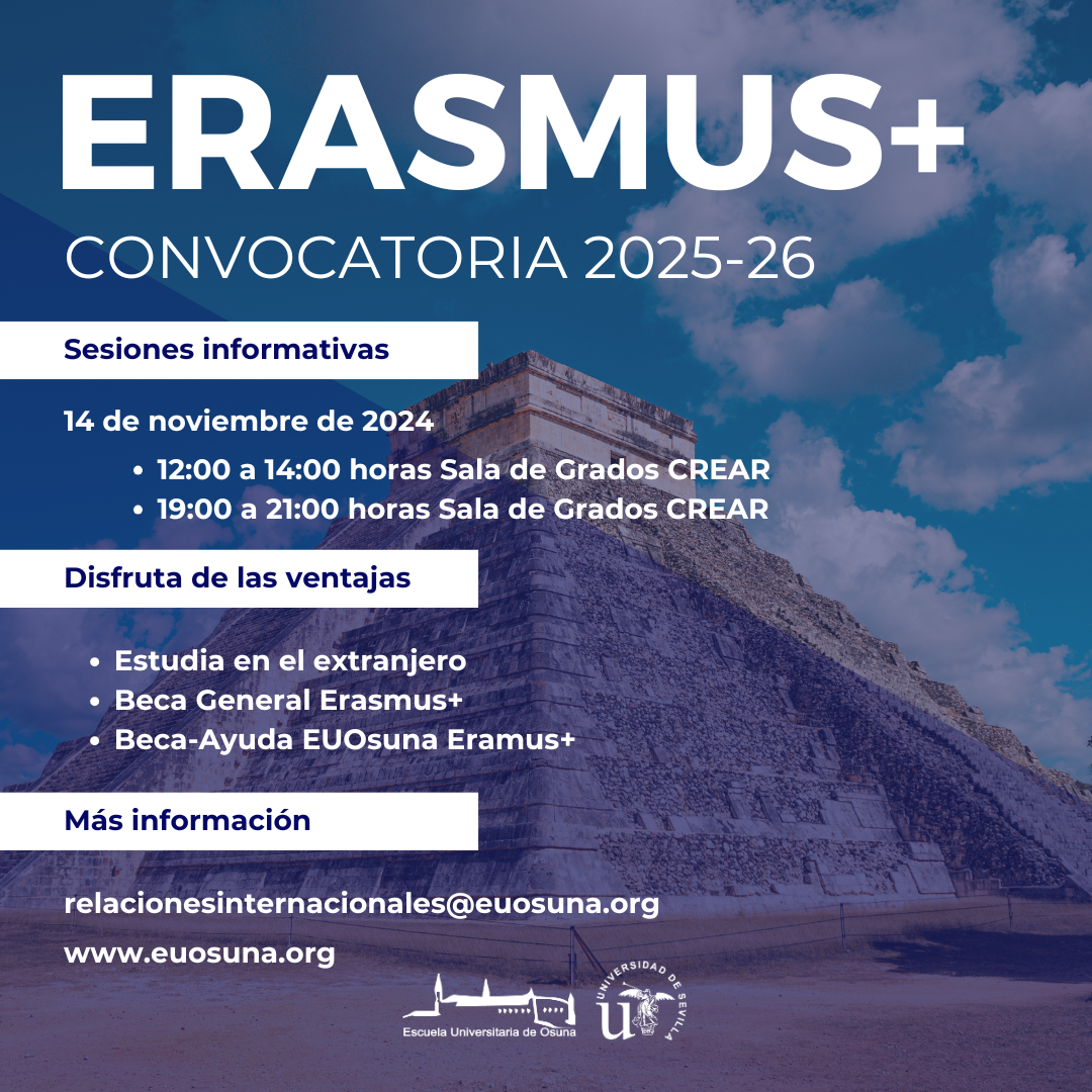 ERASMUS+ | Convocatoria General de Movilidad Internacional. Curso 2025/2026